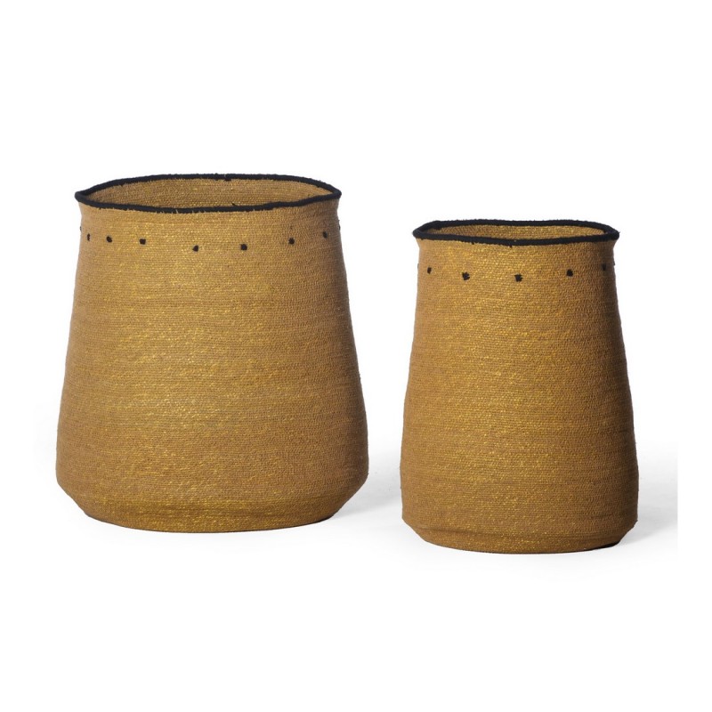 BASKET YELLOW SET OF 2